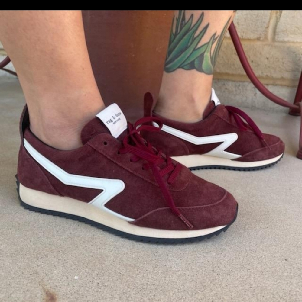 Epic wardrobe staple! Rag & Bone Retro Runners (Burgundy Suede)